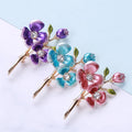 Retro Enamel Colors Plum Brooches — Swuffy