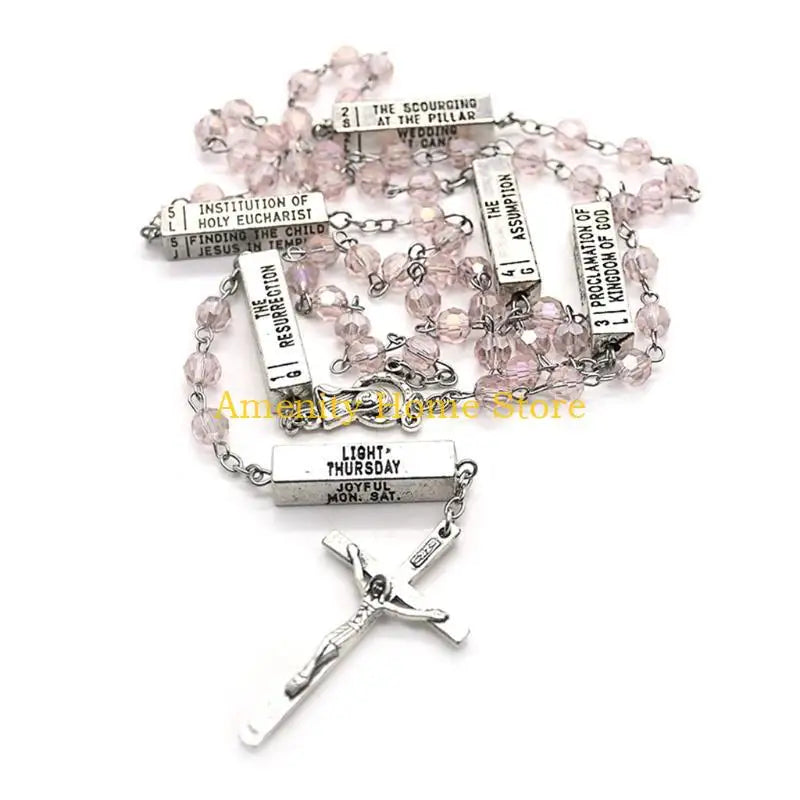 Benedict Retro Rosary Catholic Necklace — Swuffy