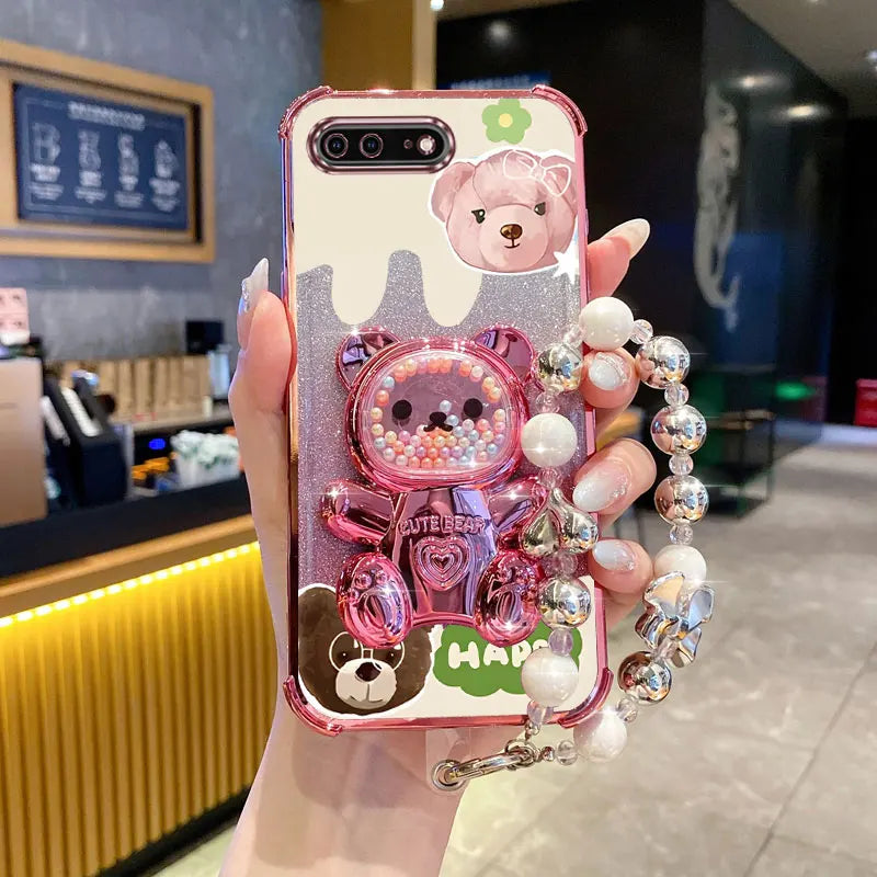 Pearl Strap Lanyard Glitter Happy — Swuffy