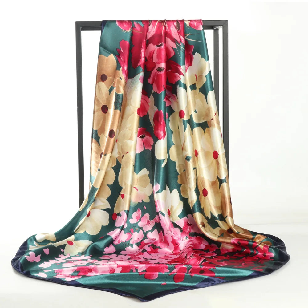 Square Silk Scarf Designer Beautiful — Swuffy