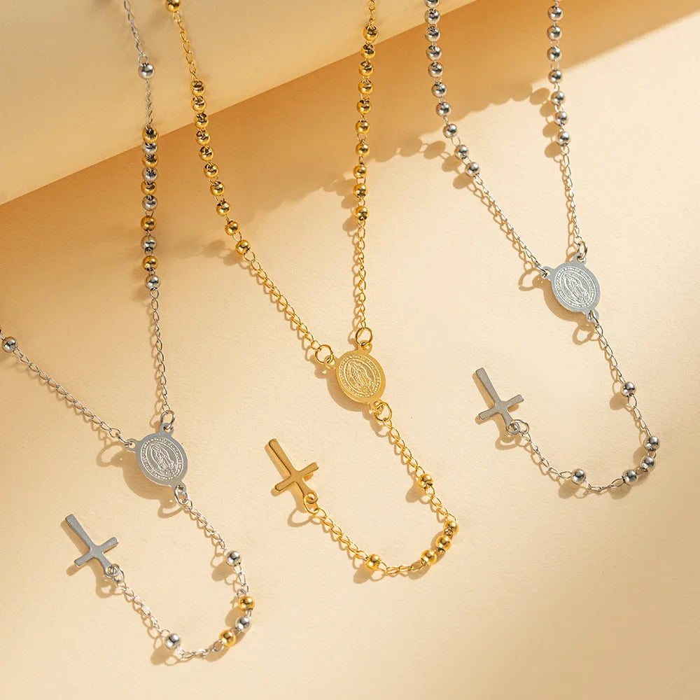 Vintage Stainless Steel Christian Cross — Swuffy