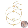 Bracelet Heart Decor Adjustable Length — Swuffy