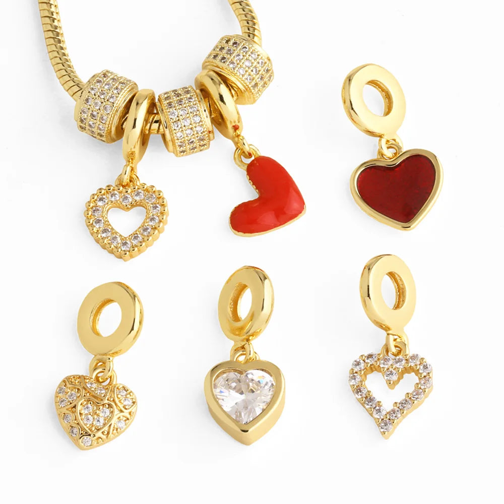 Ocesrio Red Enamel Heart Pendant — Swuffy