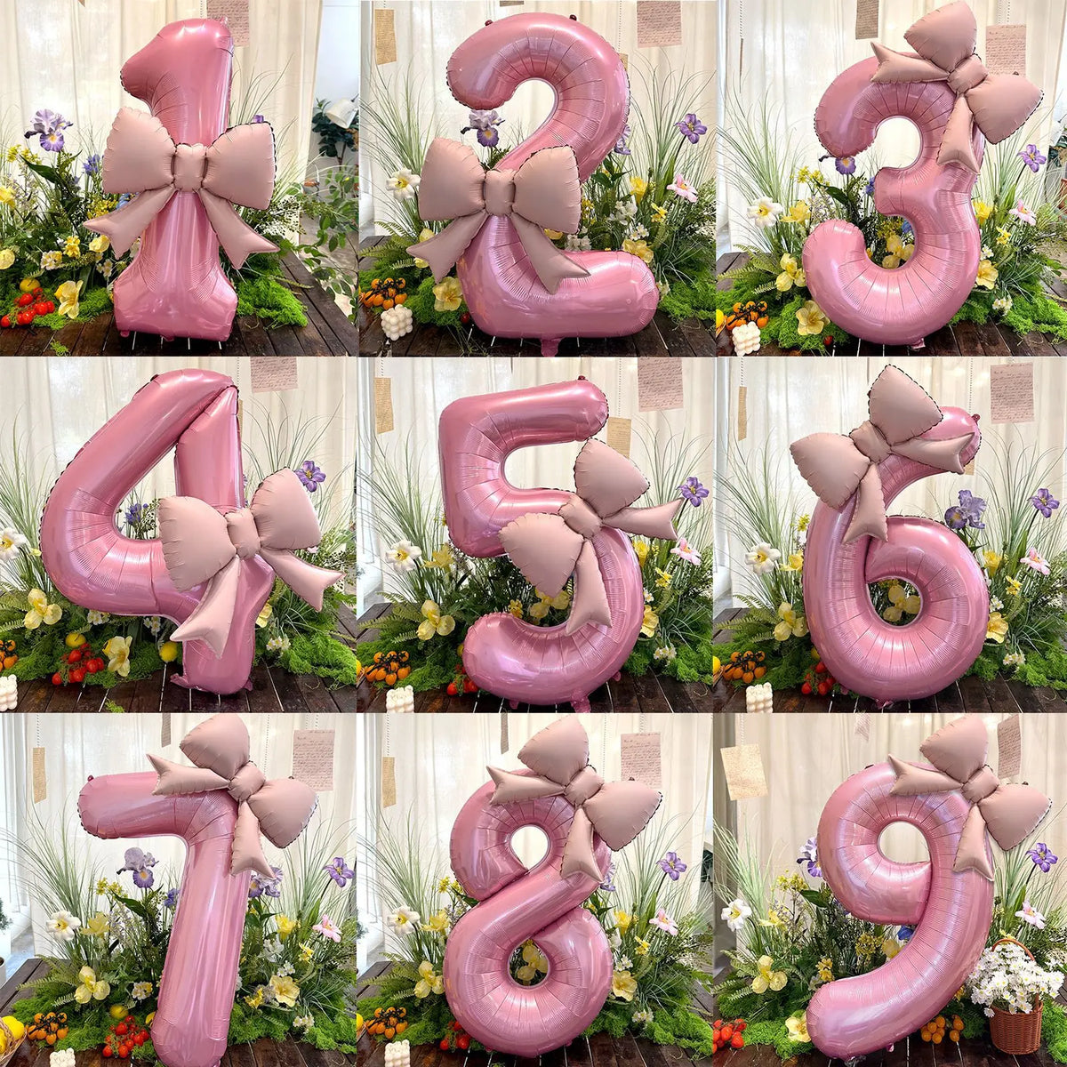 Inch Pink Bowknot Number Foil — Swuffy