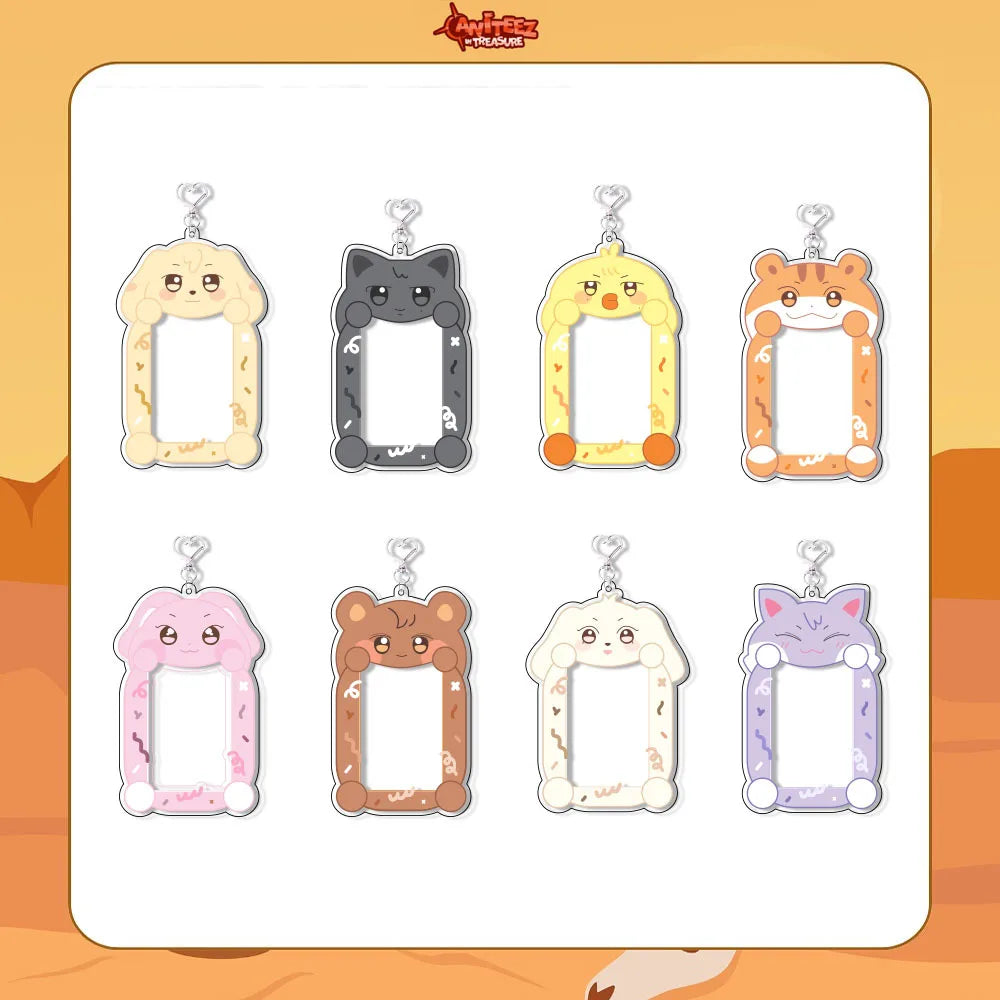 Ateez Cartoon Card Insertion Keychain — Swuffy