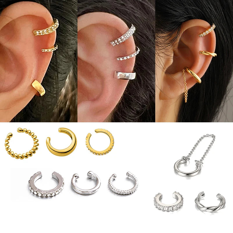 Vintage Simple Metal Crystal Ear — Swuffy