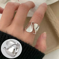 Sterling Silver Open Rings Couple — Swuffy