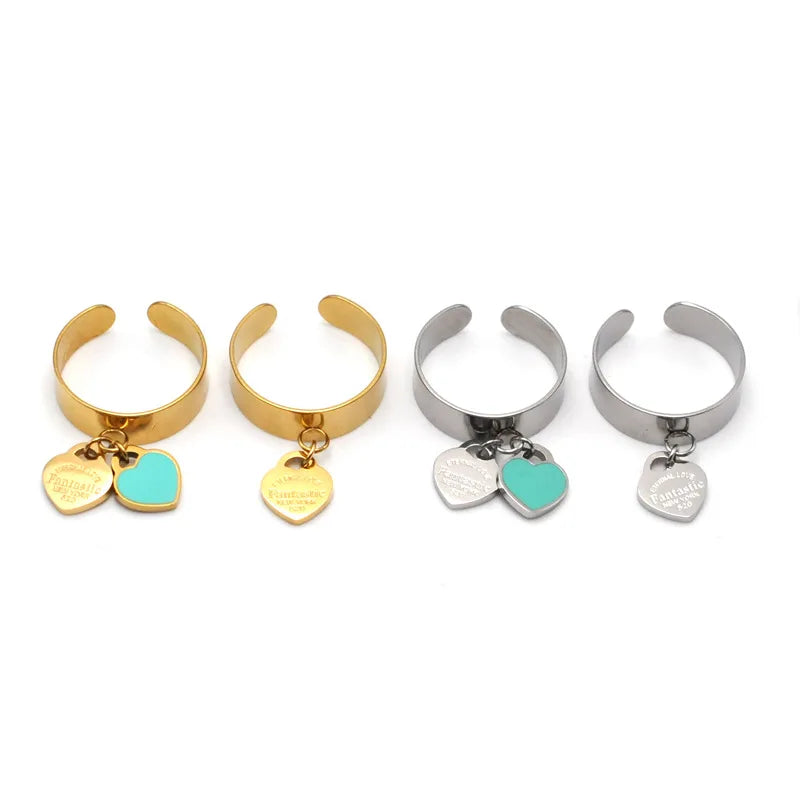 Heart Desgin Stainless Steel Ring — Swuffy