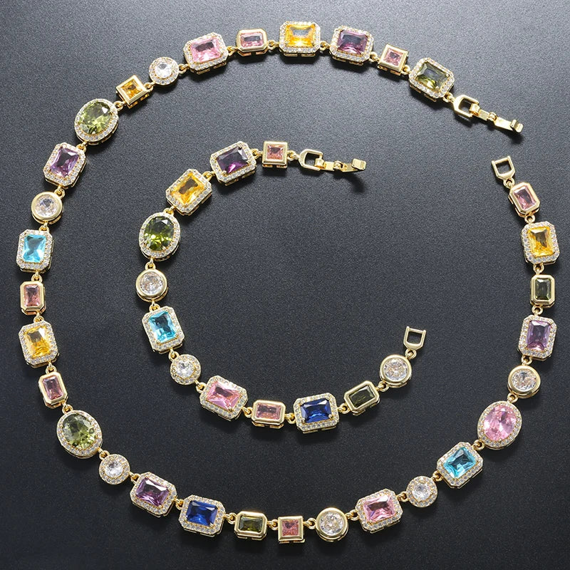 Zircon Bracelet & Necklace Set — Swuffy