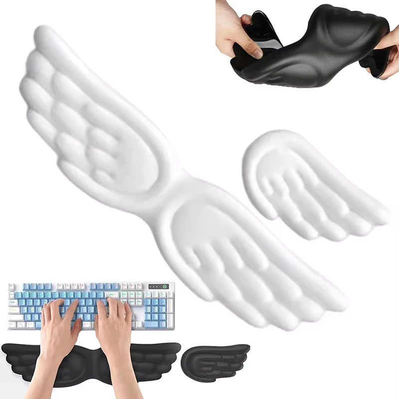 Angel Wings Shaped Keyboard Mouse — Swuffy