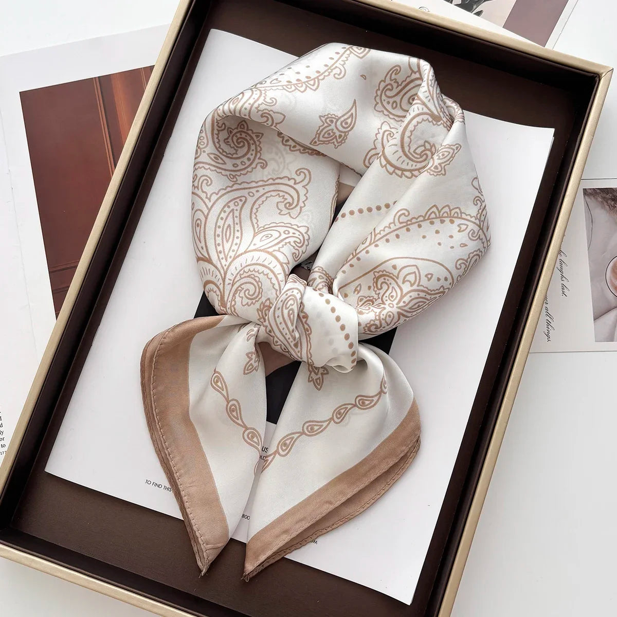 Design Satin Print Scarf Scarves — Swuffy