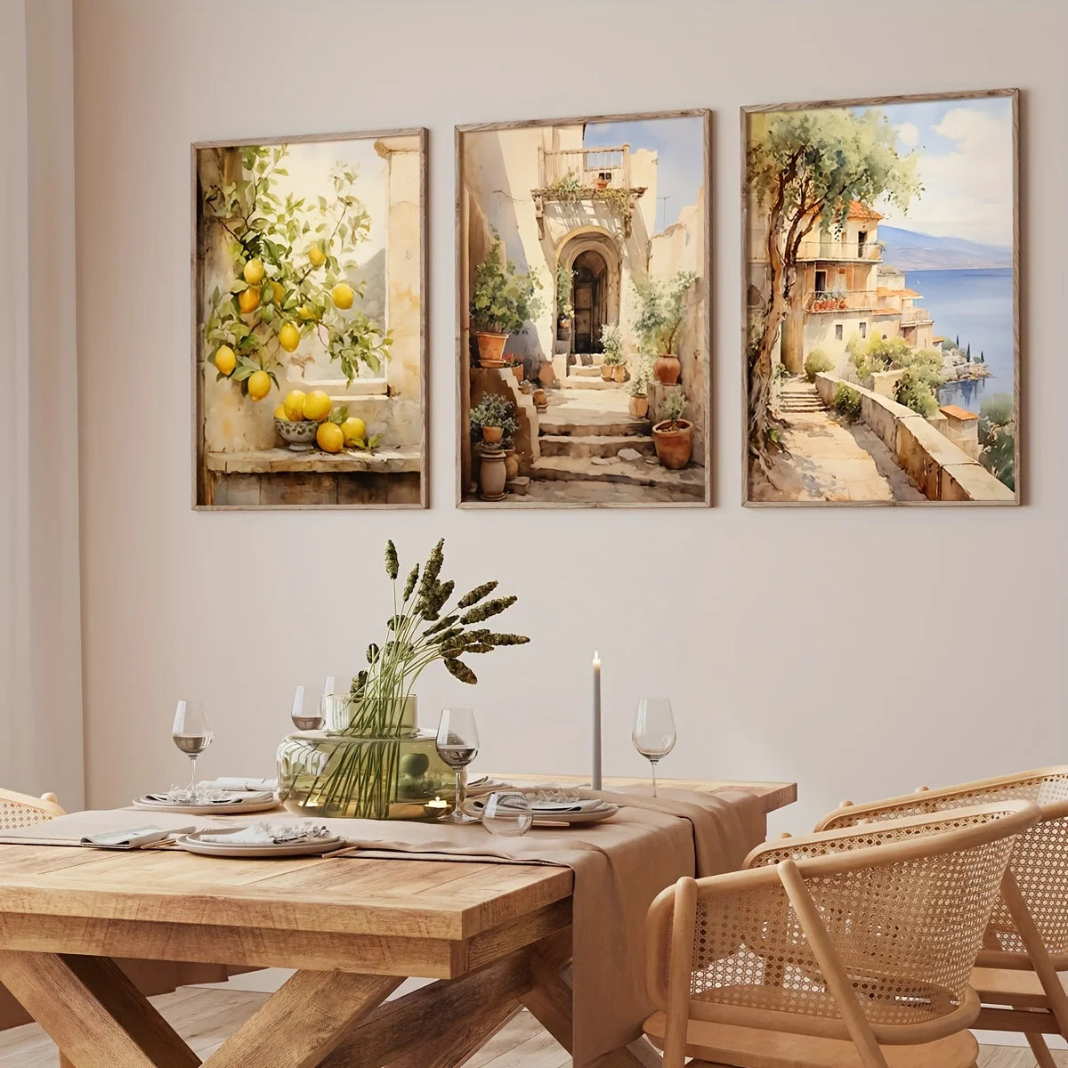 Mediterranean Landscape Canvas Prints Poster — Swuffy