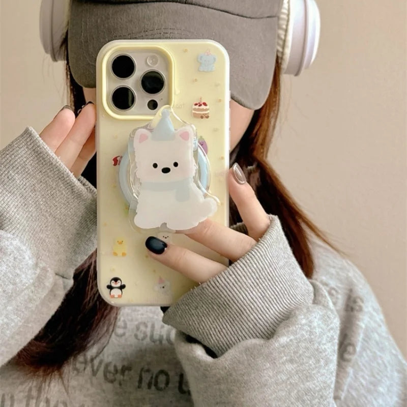 Korea Cartoon Puppy Magnetic Holder — Swuffy