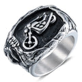 Stainless Steel Motorcycle Pattern Ring — Swuffy