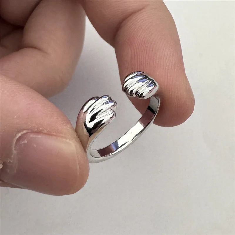 Simple Cat Paw Open Rings — Swuffy