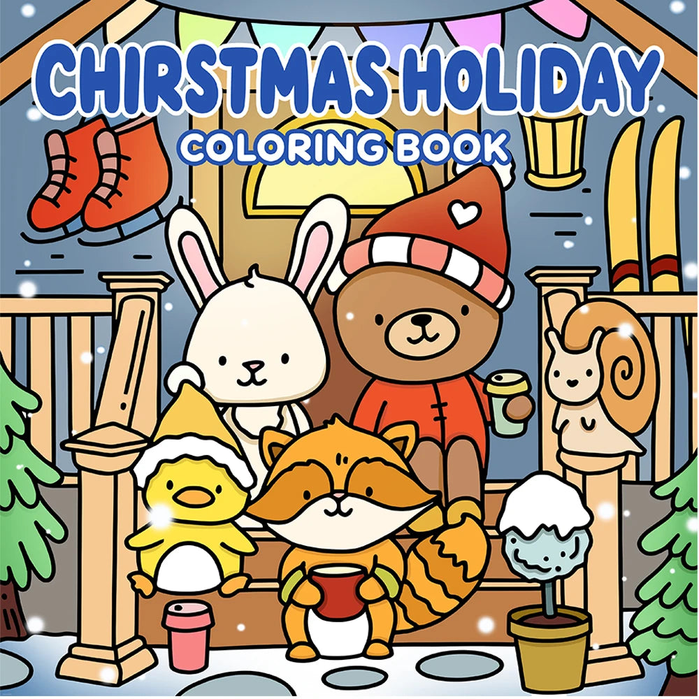 Chirstmas Holiday Coloring Book Adults — Swuffy