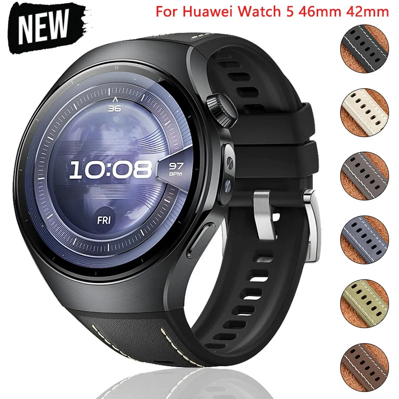 Leather Silicone Strap Huawei Smart — Swuffy