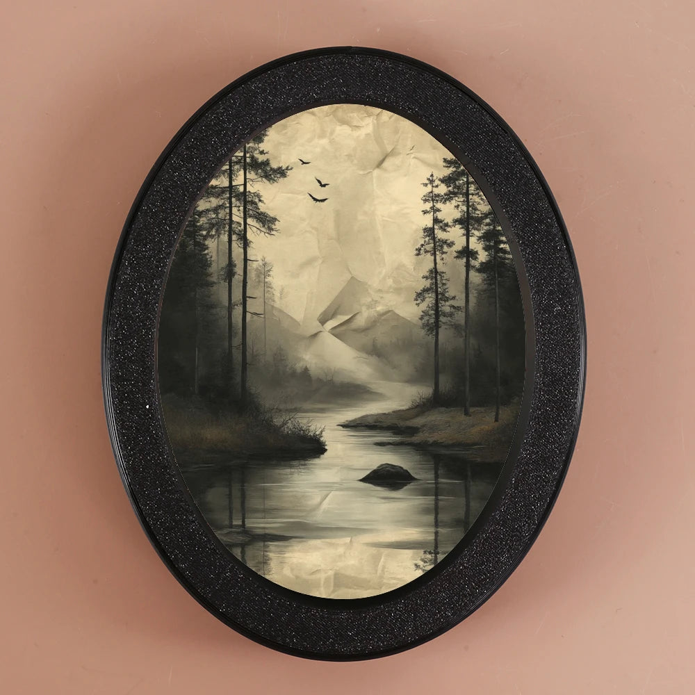 Dark Oval Decorative Ornament Featuring — Swuffy
