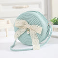 Lace Bow Straw Bag Hand — Swuffy