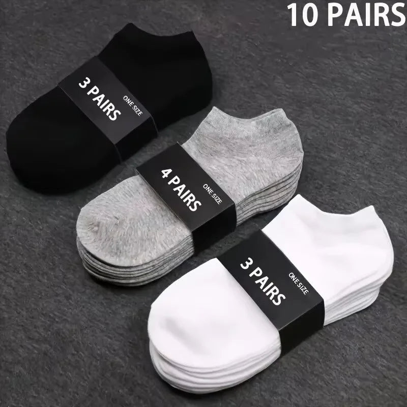 Polyester Boat Socks Black White — Swuffy
