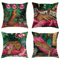 Tropical Leopard Throw Pillow Cover — Swuffy