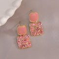 Autumn Winter Purple Rhinestone Earrings — Swuffy