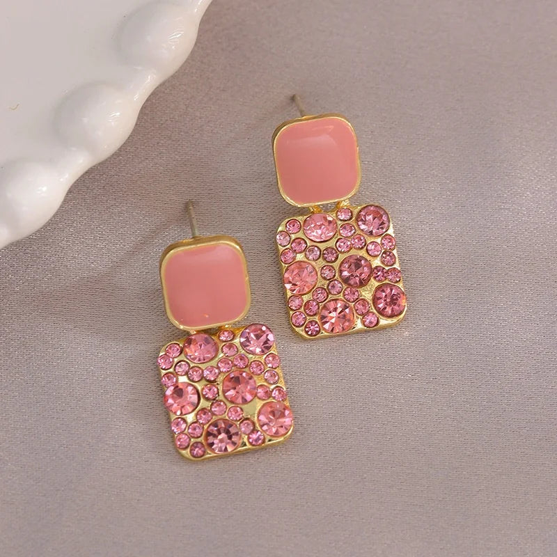 Autumn Winter Purple Rhinestone Earrings — Swuffy