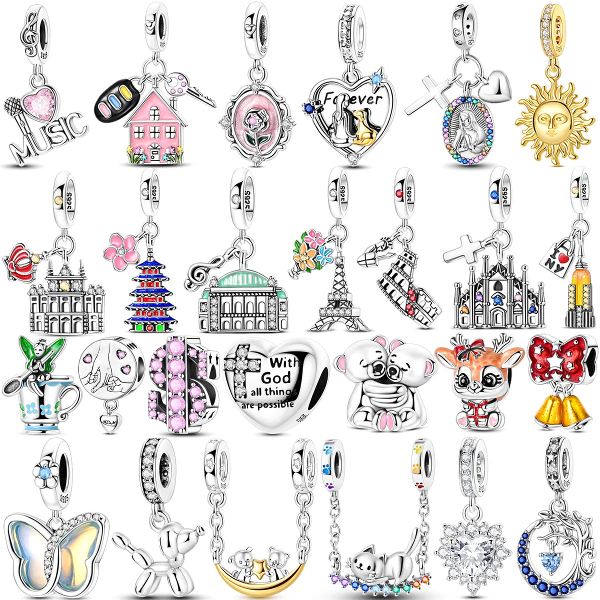 Sterling Silver Scenic Spots Charms — Swuffy