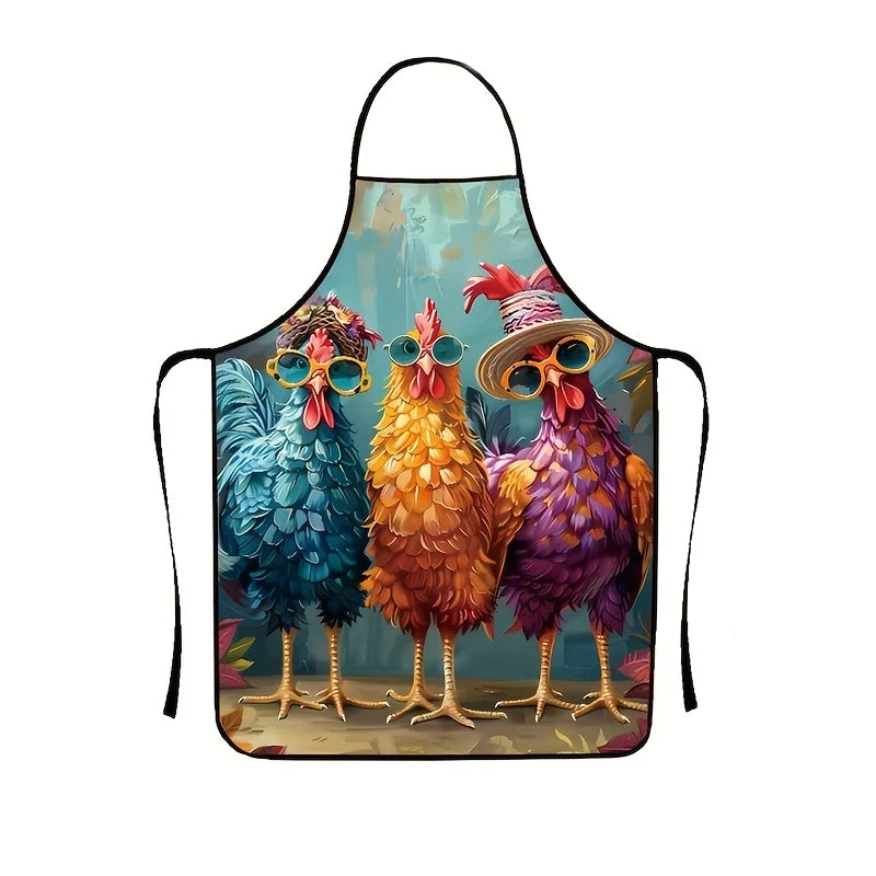 Chicken Print Kitchen Apron — Swuffy