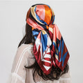 Elegant Print Silk Scarf Satin — Swuffy