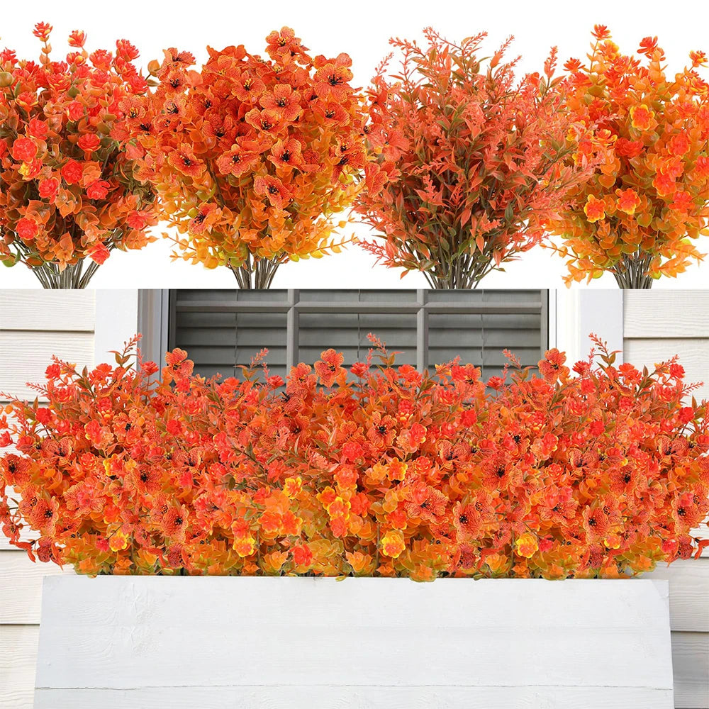 Artificial Fall Flowers Eucalyptus Outdoor — Swuffy