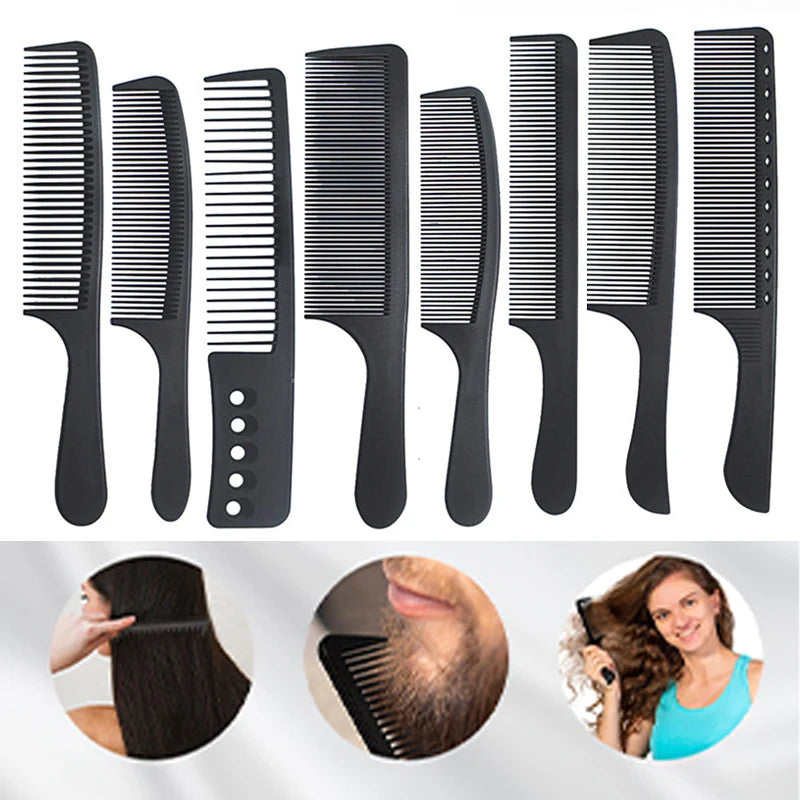 Multiple Black Carbon Hair Combs — Swuffy