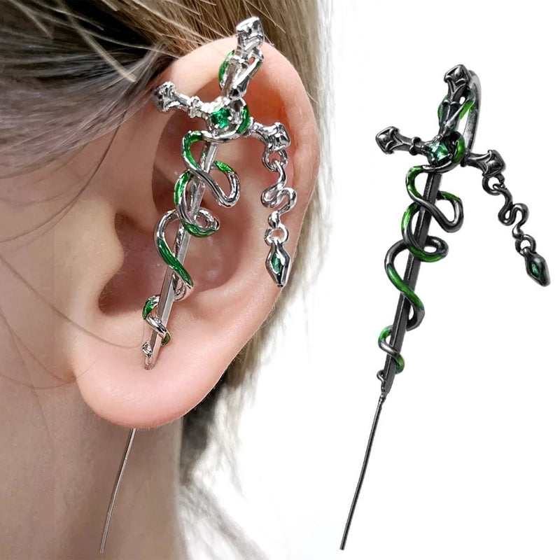 Punk Girl Puncture Earrings Gothic — Swuffy