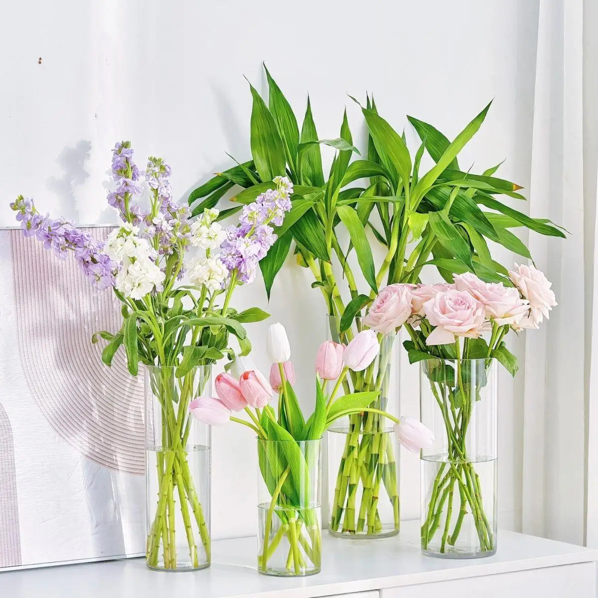 Shatterproof Plastic Vases Clear Hydroponic — Swuffy