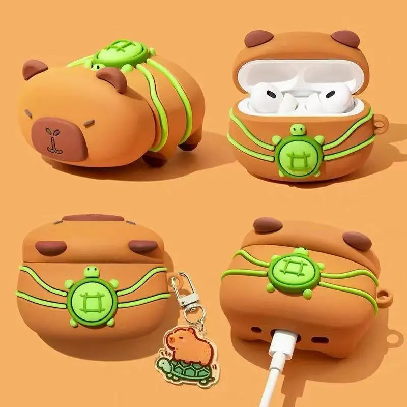 Airpods Case Cartoon Capybara Earphone — Swuffy