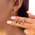 Enamel Christmas Earrings Small Elk — Swuffy