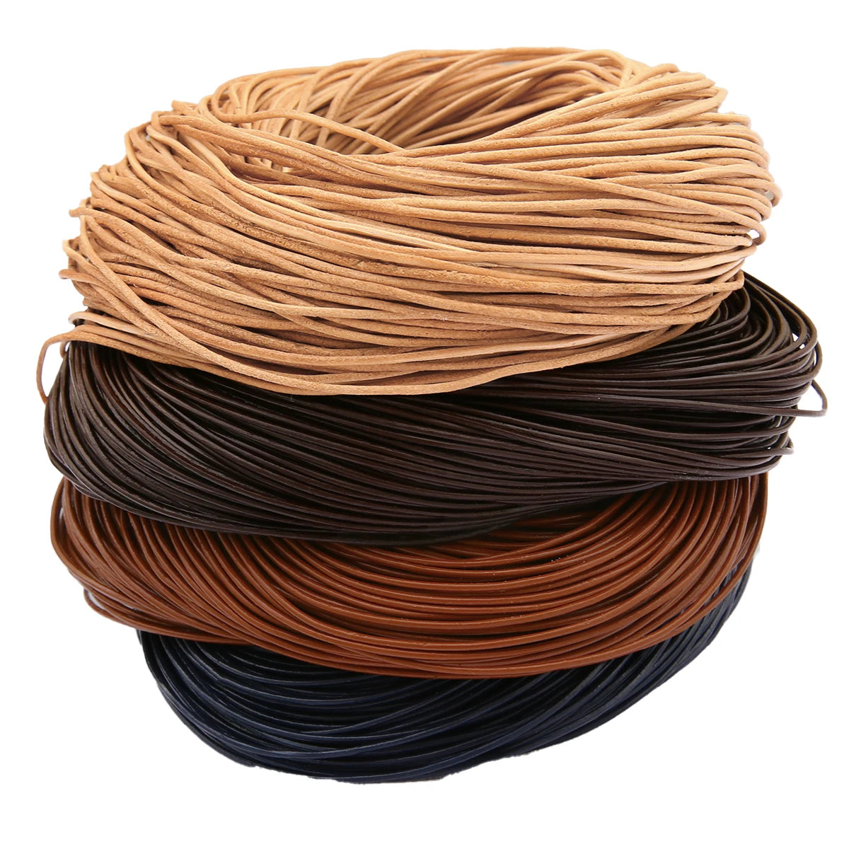 Cowhide Leather Round Rope Necklace — Swuffy