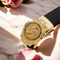 Golden Watch Buckle Brown PU — Swuffy
