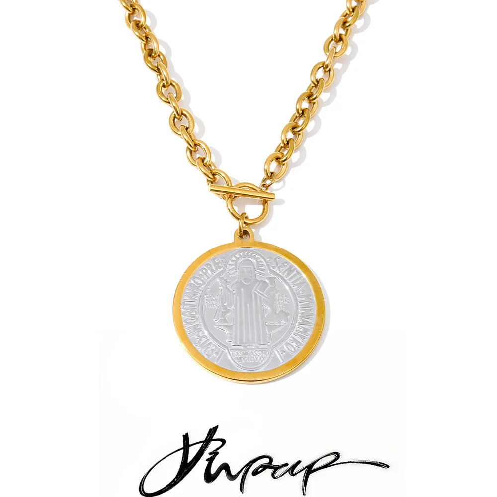 Nuvora Yhpup Personalized Stainless Steel Double Sided Round — Nuvora