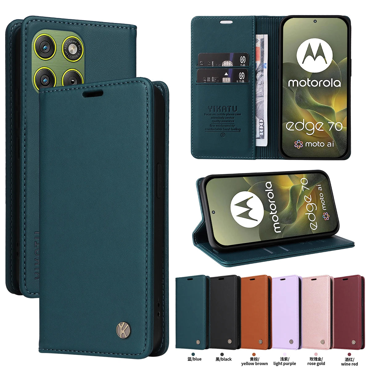 Magnetic Leather Wallet Flip Cover — Swuffy