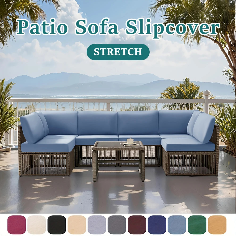 Outdoor Elastic Sofa Cover Solid — Swuffy