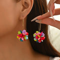 Flower Beaded Earrings In Bohemian — Swuffy