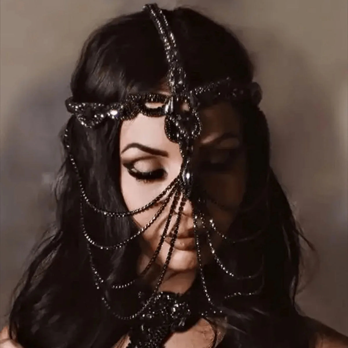 Rhinestone Black Mask Mask Masquerade — Swuffy