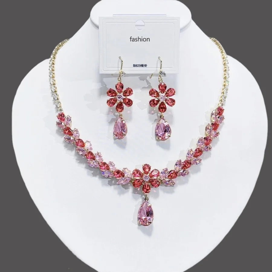 Waterdrop Pendant Jewelry Earring Pink — Swuffy