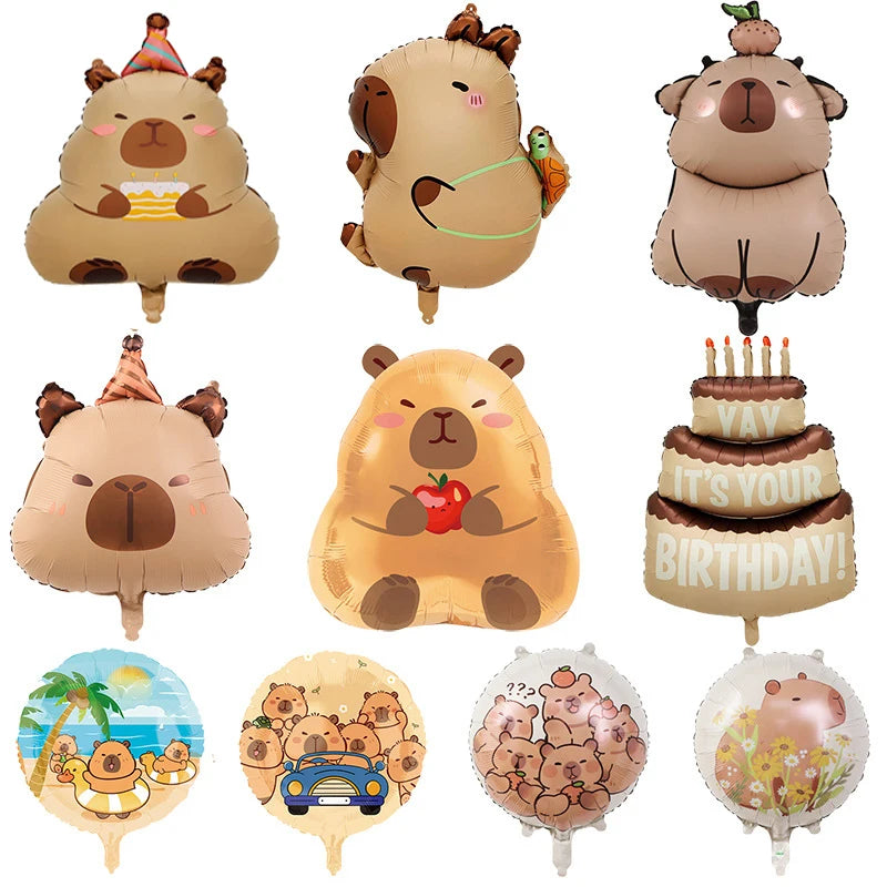 Cartoon Capybara Aluminum Film Balloons — Swuffy