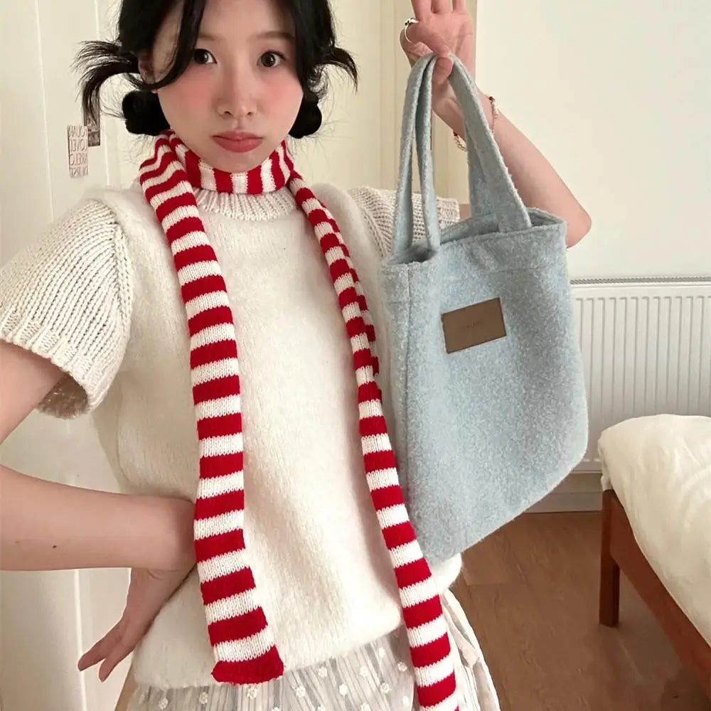 Korean Knitted Slim Long Scarf — Swuffy