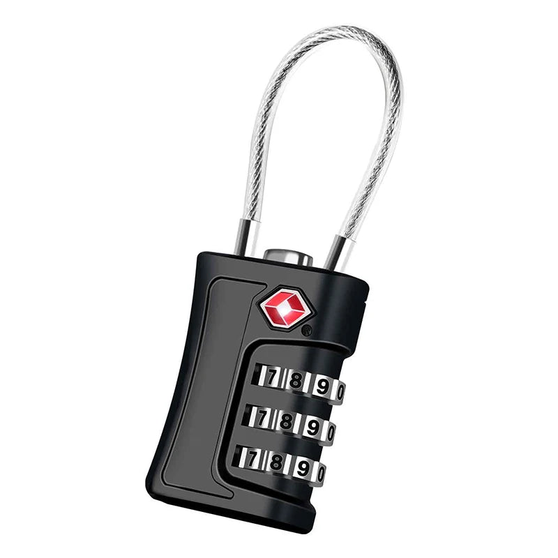 Nuvora Tsa Approved Luggage Locks Combination Travel Cable — Nuvora
