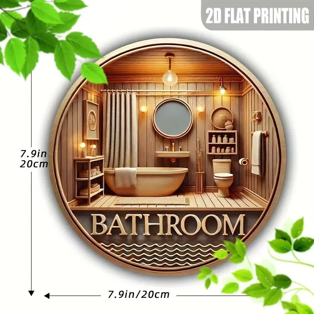 Charming Dwarf Toilet Sign Round — Swuffy