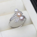 Sterling Silver Pearl Ring Woman — Swuffy