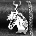 Graceful Horse Pendant Necklace Stainless — Swuffy